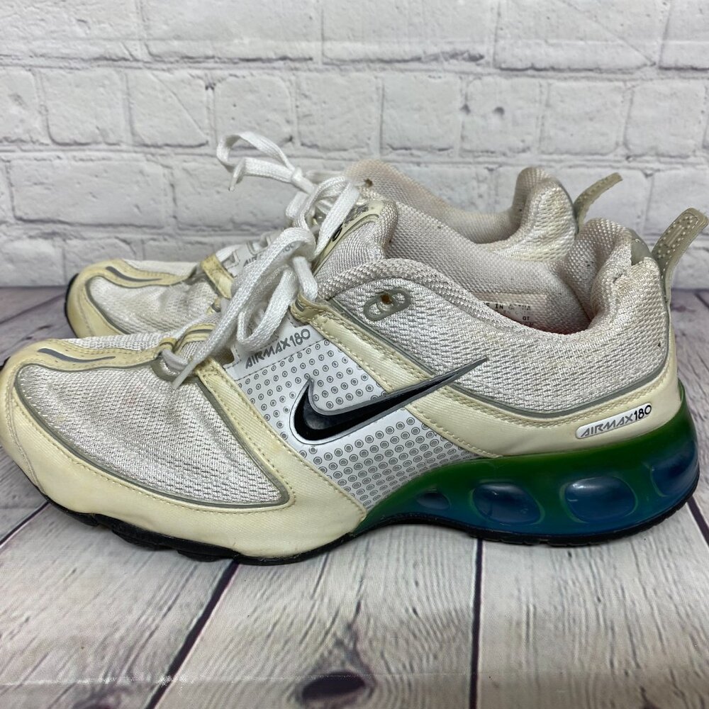 Nike Air Max 180 Running Shoes Women Size 8 White 314017-102 June 2006 Sneakers